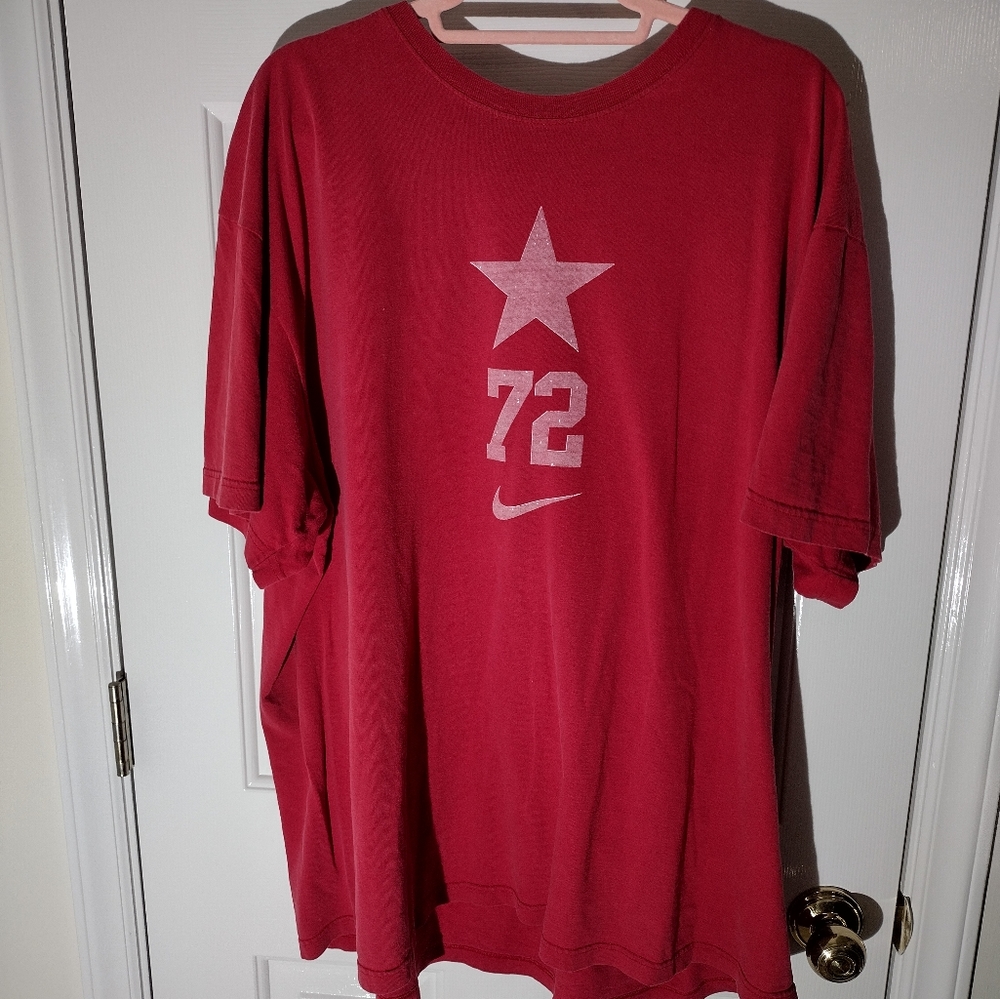 Nike Short Sleeve Red T Shirt Size XXL